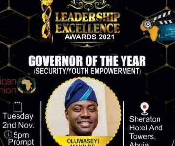 Makinde Wins “Governor of the Year” Award Makinde Wins “Governor of the Year” Award