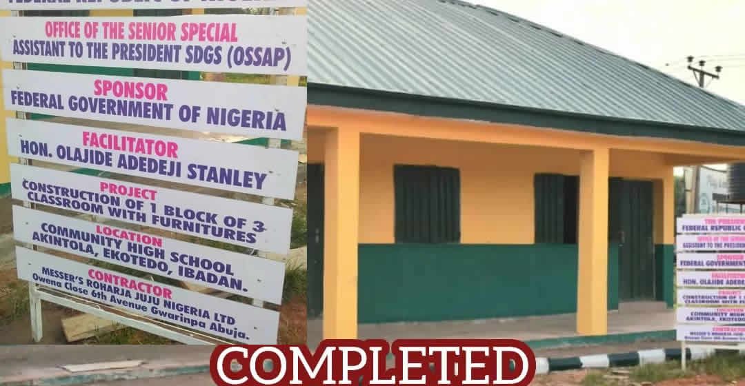 Promise Kept: Odidiomo Donates fully furnished blocks of classrooms in Ibadan Northwest