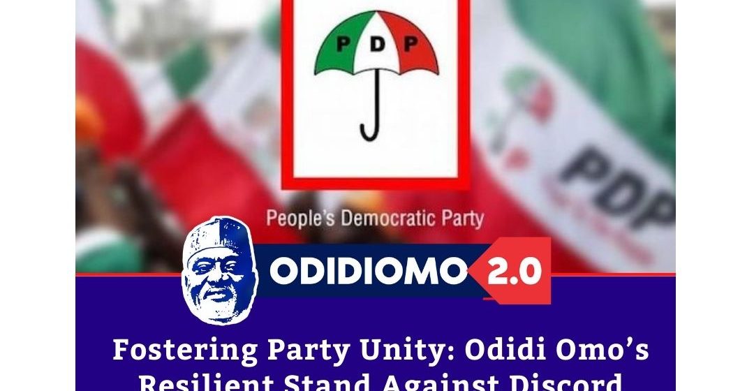 Fostering Party Unity: Hon. Adedeji Stanley Olajide’s Resilient Stand Against Discord within PDP Ranks