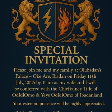 A Worthy Son of the Soil: Olubadan to Install Rep. Adedeji Olajide and Wife as Odidiomo and Yeye Odidiomo of Ibadanland