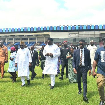 Hon. Adedeji Stanley Olajide Commends Governor Makinde During PDP Convention Venue Inspection Hon. Adedeji Stanley Olajide Commends Governor Makinde During PDP Convention Venue Inspection